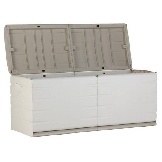 Coffre de rangement extérieur 450 L beige cadenassable, résistant aux UV, étanche - PLASTIKEN - Image 2