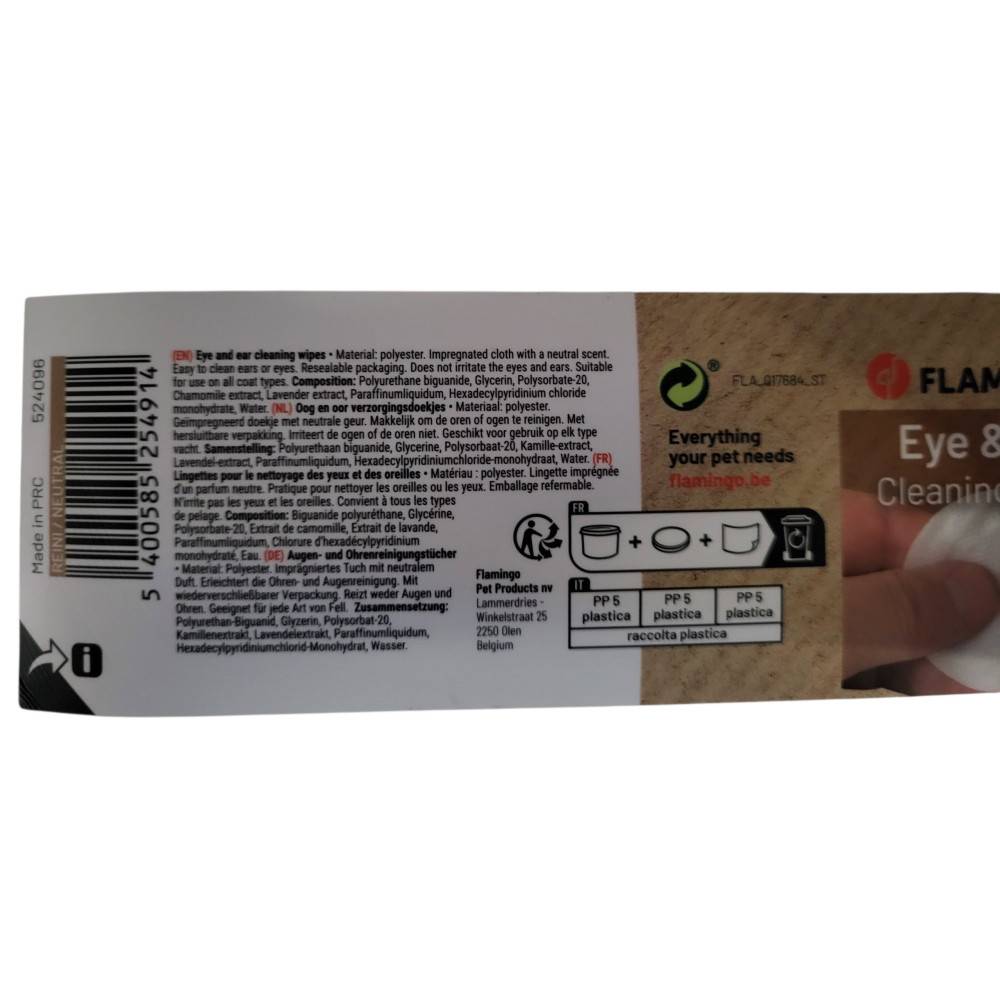Lingettes de soin pour yeux et oreilles Reini pour chat et chien - Image 3