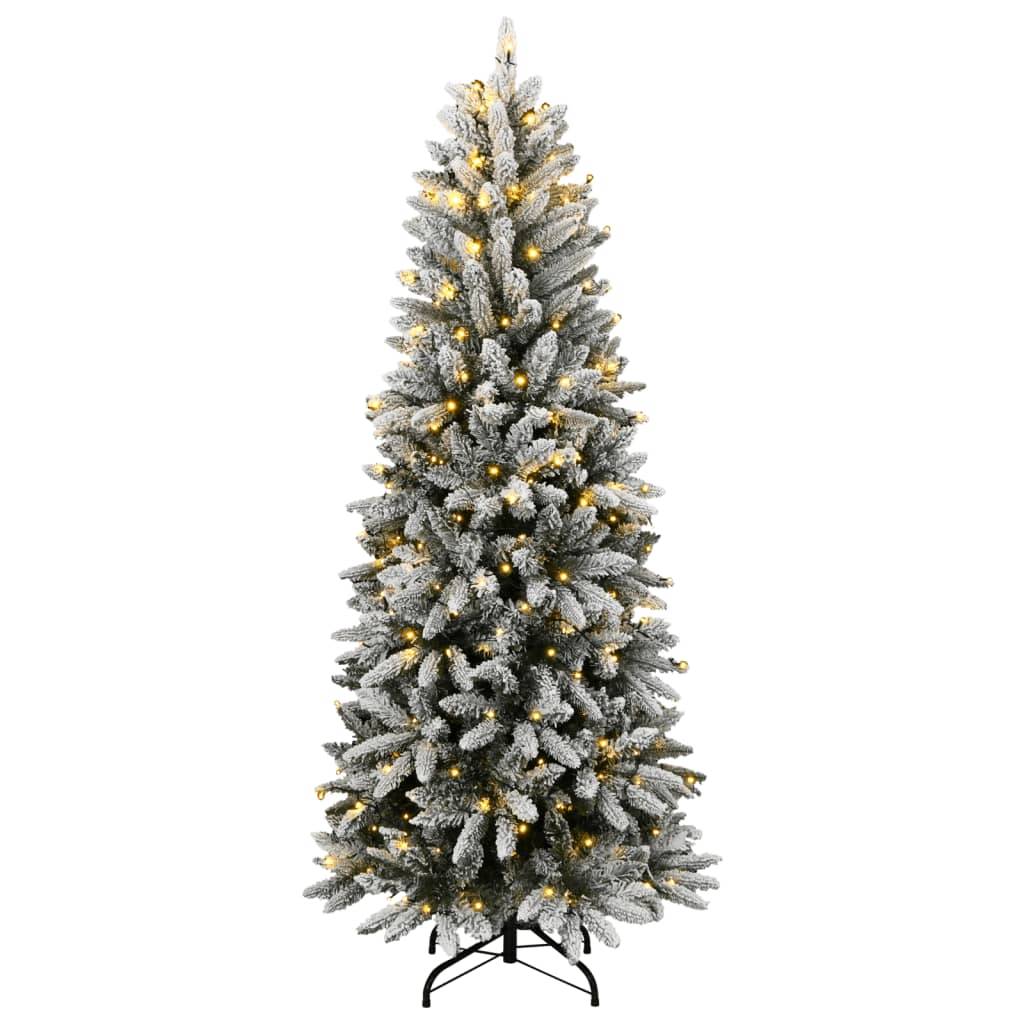 Sapin de Noël | Arbre de Noël artificiel 150 LED et neige floquée 150 cm Maison Chic - Image 1
