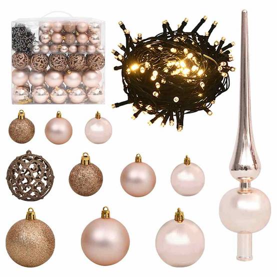ComfortXL - Sapin de Noël Artificiel Enneigé 210 cm, Kit Complet avec 300 LED et 120 Boules – ComfortXL Outdoor Living - Image 6