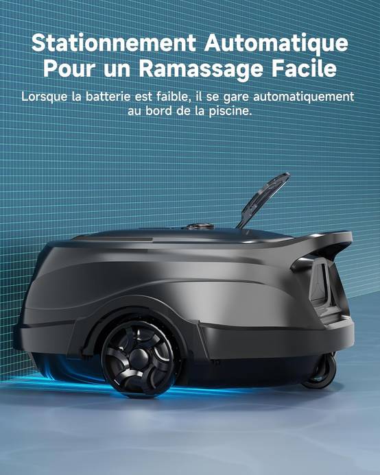 Robot de piscine sans fil Wybot A1 - Nettoyage du fond,Batterie Grande Autonomie - Image 6