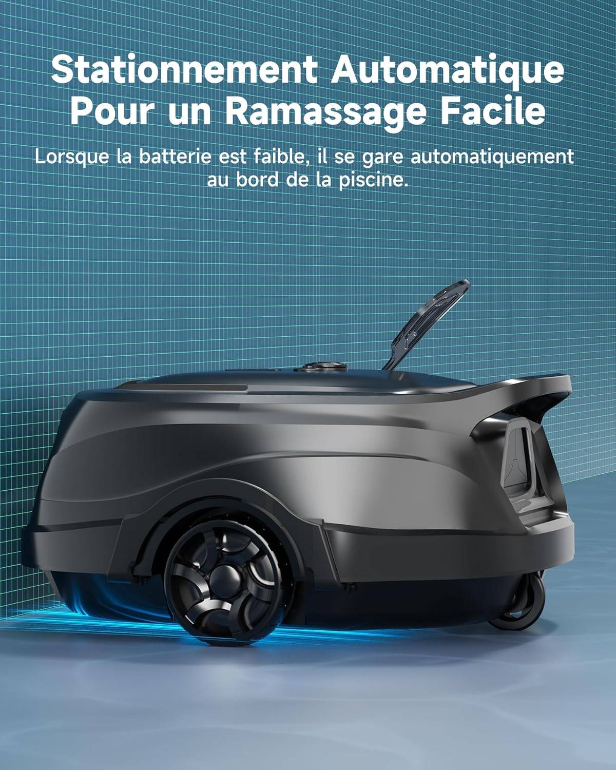 Robot de piscine sans fil Wybot A1 - Nettoyage du fond,Batterie Grande Autonomie - Image 6
