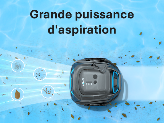 Robot de piscine sans fil Wybot A1 - Nettoyage du fond,Batterie Grande Autonomie - Image 9