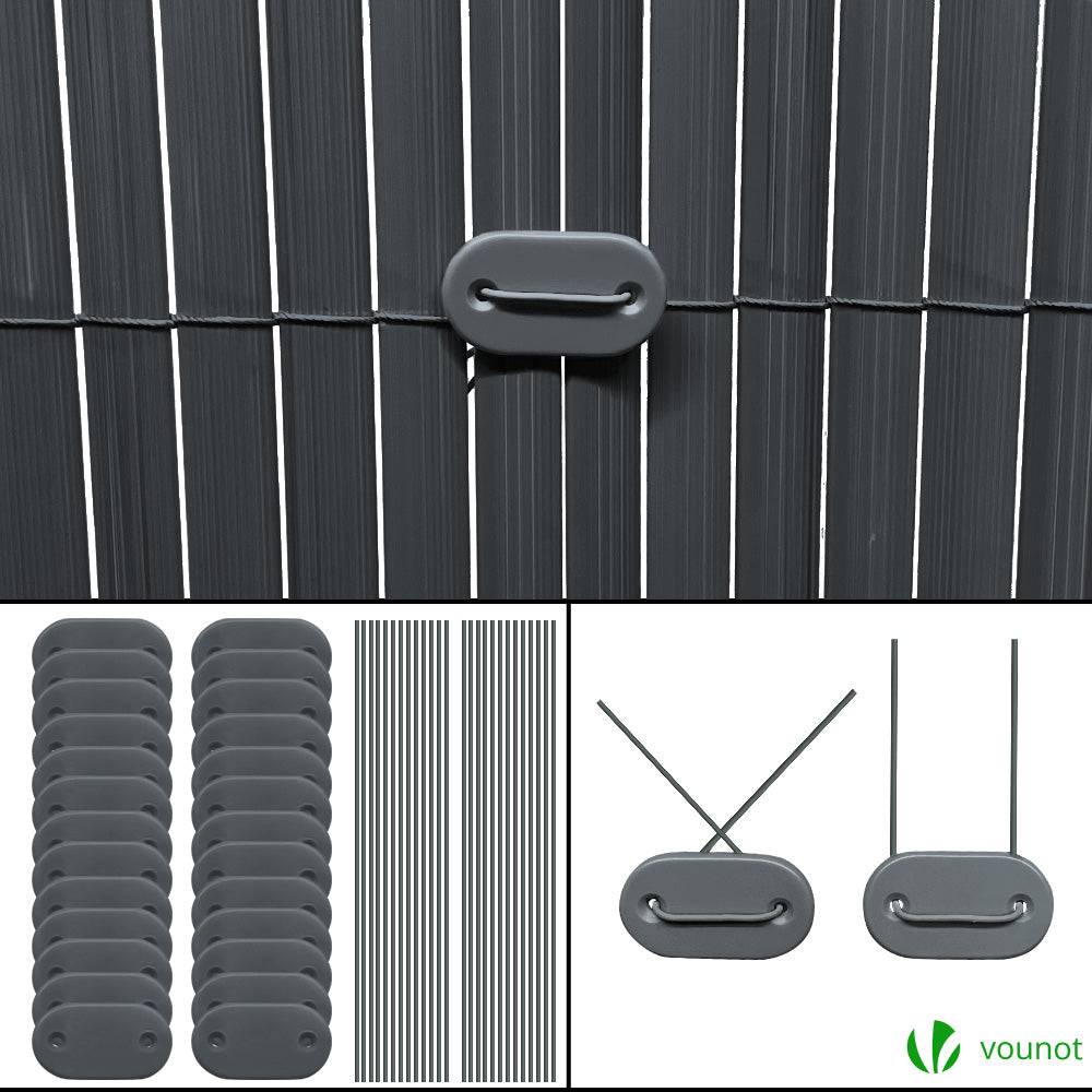 Canisse PVC brise vue ultra renforce avec attaches de fixation 100x500cm gris - Image 7