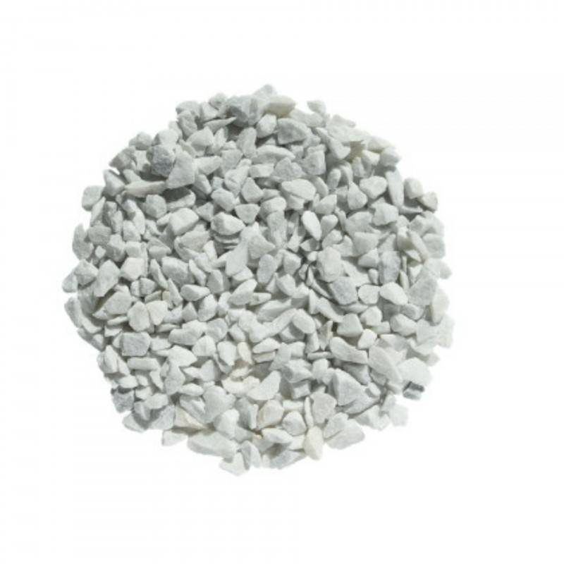 Gravier marbre blanc Carrare 9/12-Sac 25 kg - Blanc - Jardinex - Image 1