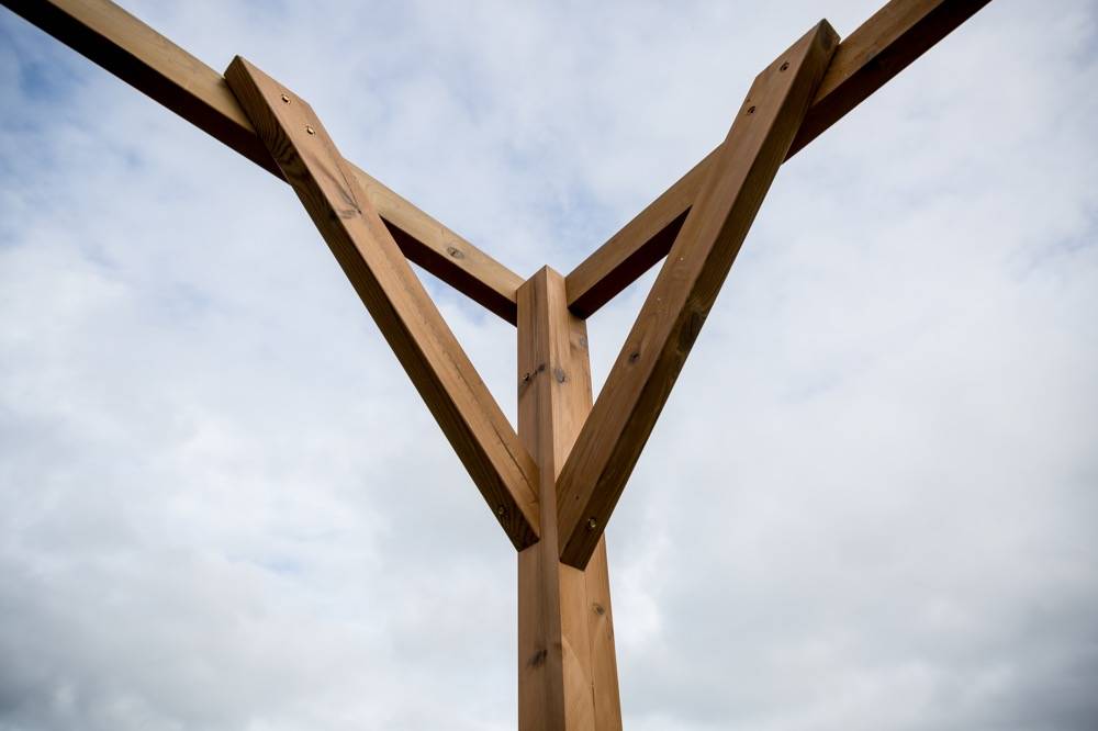 Habrita - Pergola THONON en bois thermo chauffé sans couverture 8,88 m² Habrita - Image 8