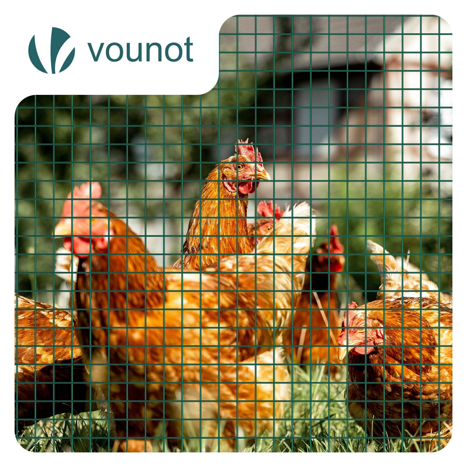 Grillage soudé plastifié PVC rouleau 1x10m vert - Maille 13mm Fil 0.8mm - Treillis et clôture métallique VOUNOT® - Image 2