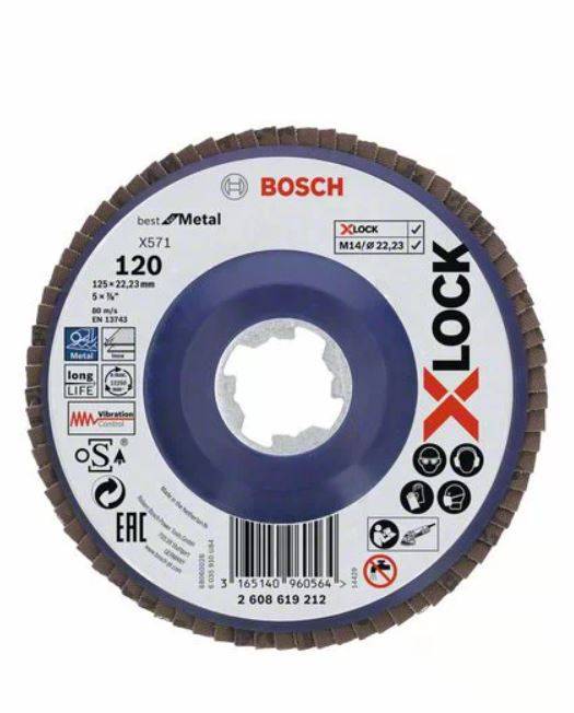 Bosch - Plateau à lamelles X-LOCK X571 best for metal G120 - BOSCH - 2608619212 - Image 1