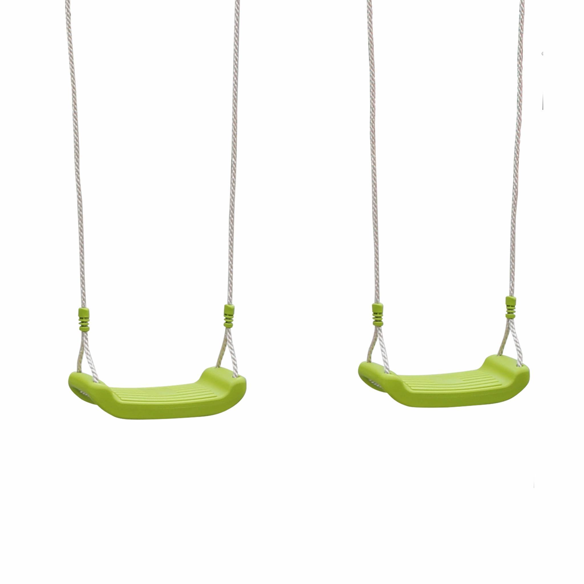 sweeek - Balançoire 4 agrès Meltemi. portique 6 places avec 2 balançoires. 1 face à face et 1 nacelle. 223cm de hauteur. station de jeux extérieure | sweeek - Image 3