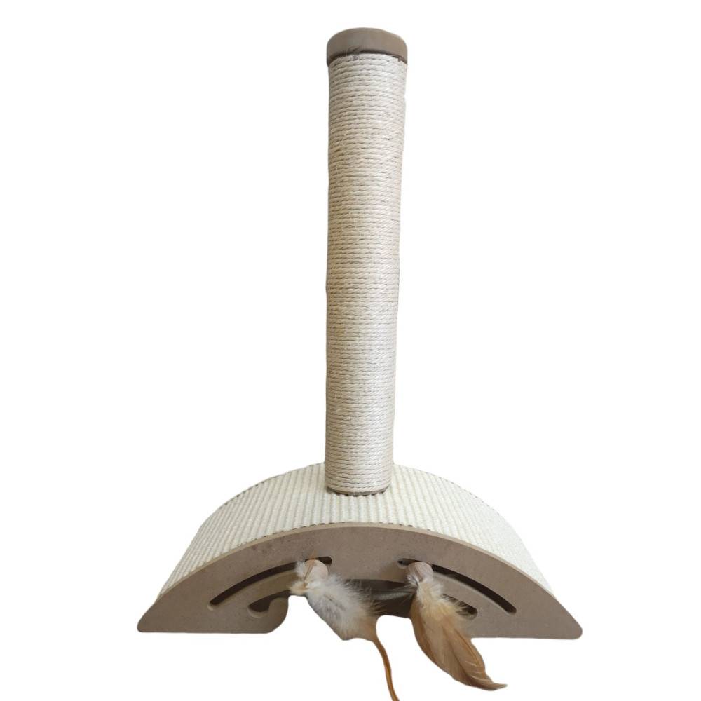 animallparadise - Griffoir avec jouets à plumes, 40x21cm x 54 cm hauteur  pour chat - Image 1