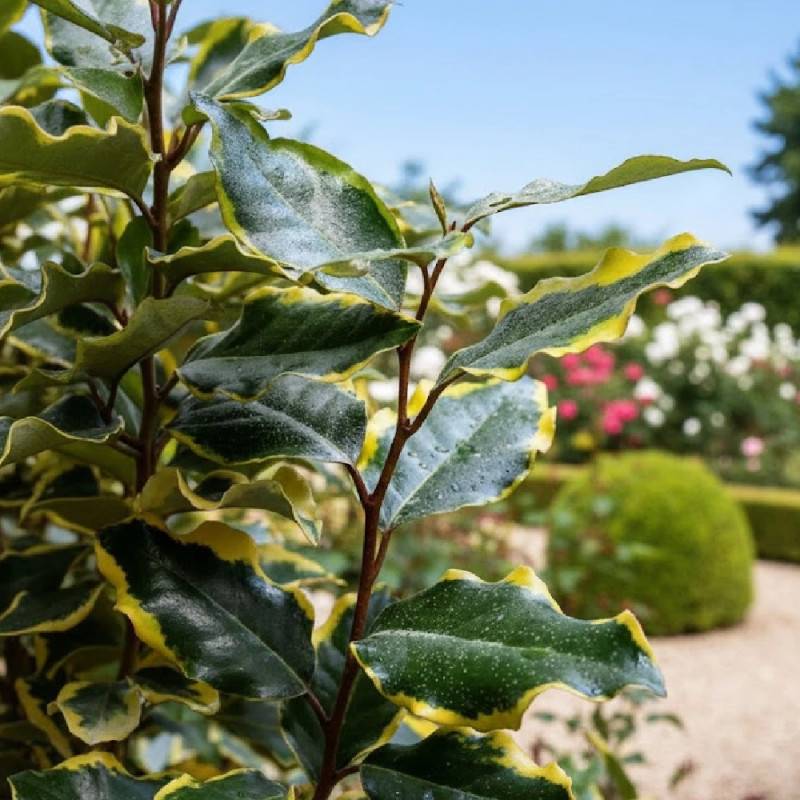 Elaeagnus panaché Viveleg®, Chalef à fleurs Blanche/Jaune - feuillage Persistant - Pot de 7,5L - 60/80 cm - Image 3