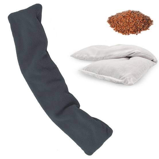 Tour de cou chauffant FISHTEC graines de lin lavande micro-ondes chaud froid housse amovible lavable soulagement cervical détente - Image 1