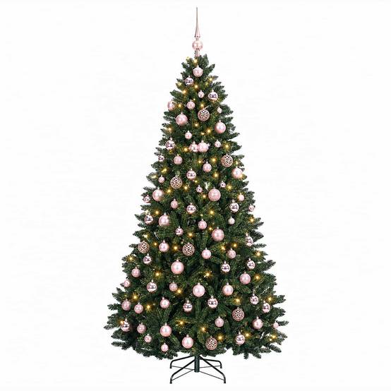Vidaxl - Sapin de Noël artificiel vert foncé avec boules 180 cm 300 LED vidaXL 3466734 - Image 5