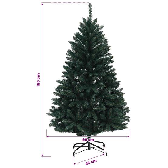 Vidaxl - Sapin de Noël artificiel vert foncé avec boules 180 cm 300 LED vidaXL 3466734 - Image 3