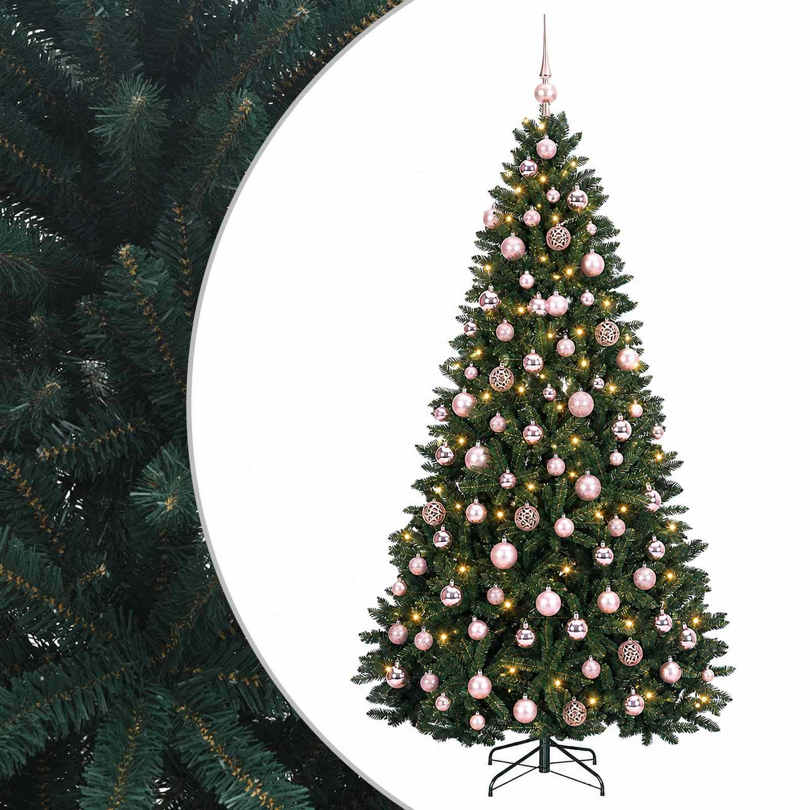 Vidaxl - Sapin de Noël artificiel vert foncé avec boules 180 cm 300 LED vidaXL 3466734 - Image 2