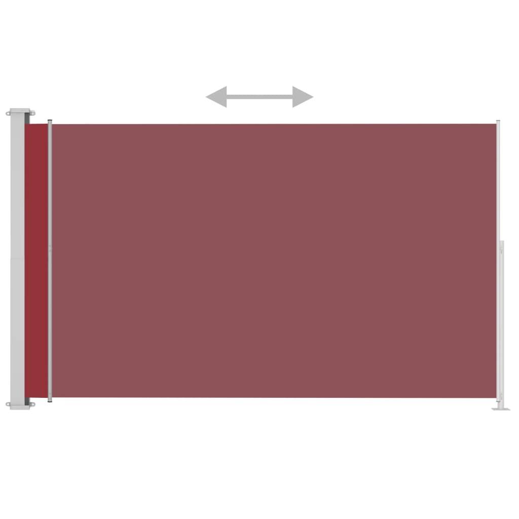 Helloshop26 - Auvent paravent store brise-vue latéral rétractable de patio jardin terrasse balcon protection visuelle écran 180 x 300 cm rouge - Image 2