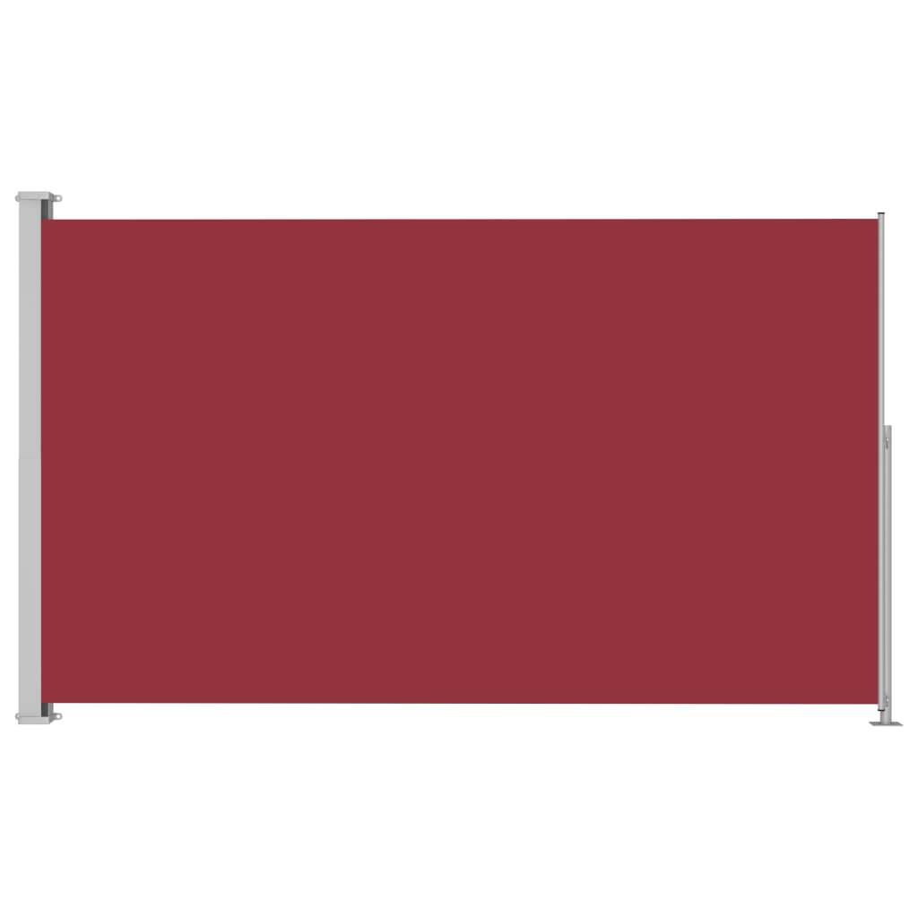 Helloshop26 - Auvent paravent store brise-vue latéral rétractable de patio jardin terrasse balcon protection visuelle écran 180 x 300 cm rouge - Image 1