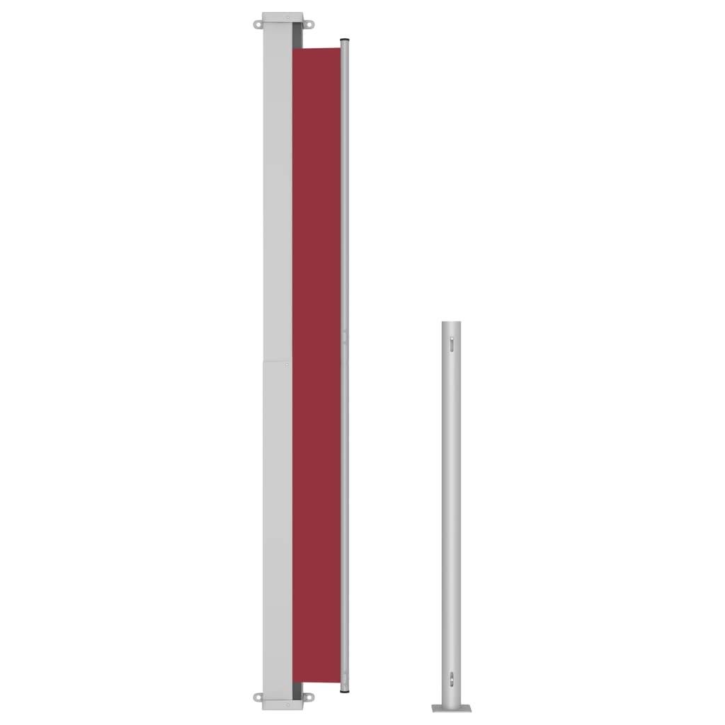 Helloshop26 - Auvent paravent store brise-vue latéral rétractable de patio jardin terrasse balcon protection visuelle écran 180 x 300 cm rouge - Image 4