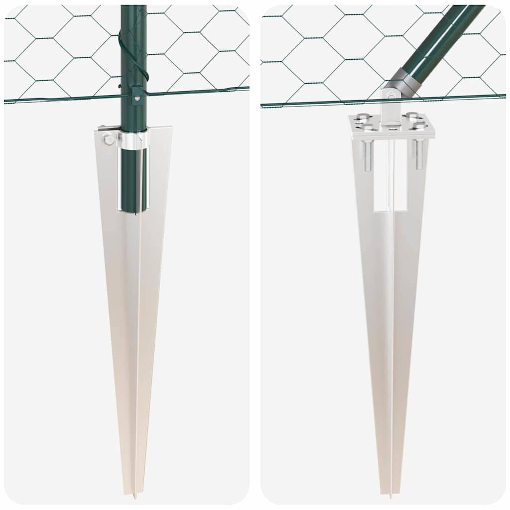 Poteau clôture acier PVC vert 10000 x 3,2 x 100 cm - PANGIVO - Image 9