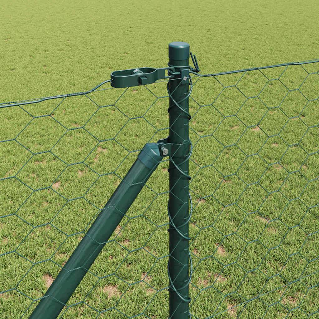 Poteau clôture acier PVC vert 10000 x 3,2 x 100 cm - PANGIVO - Image 4