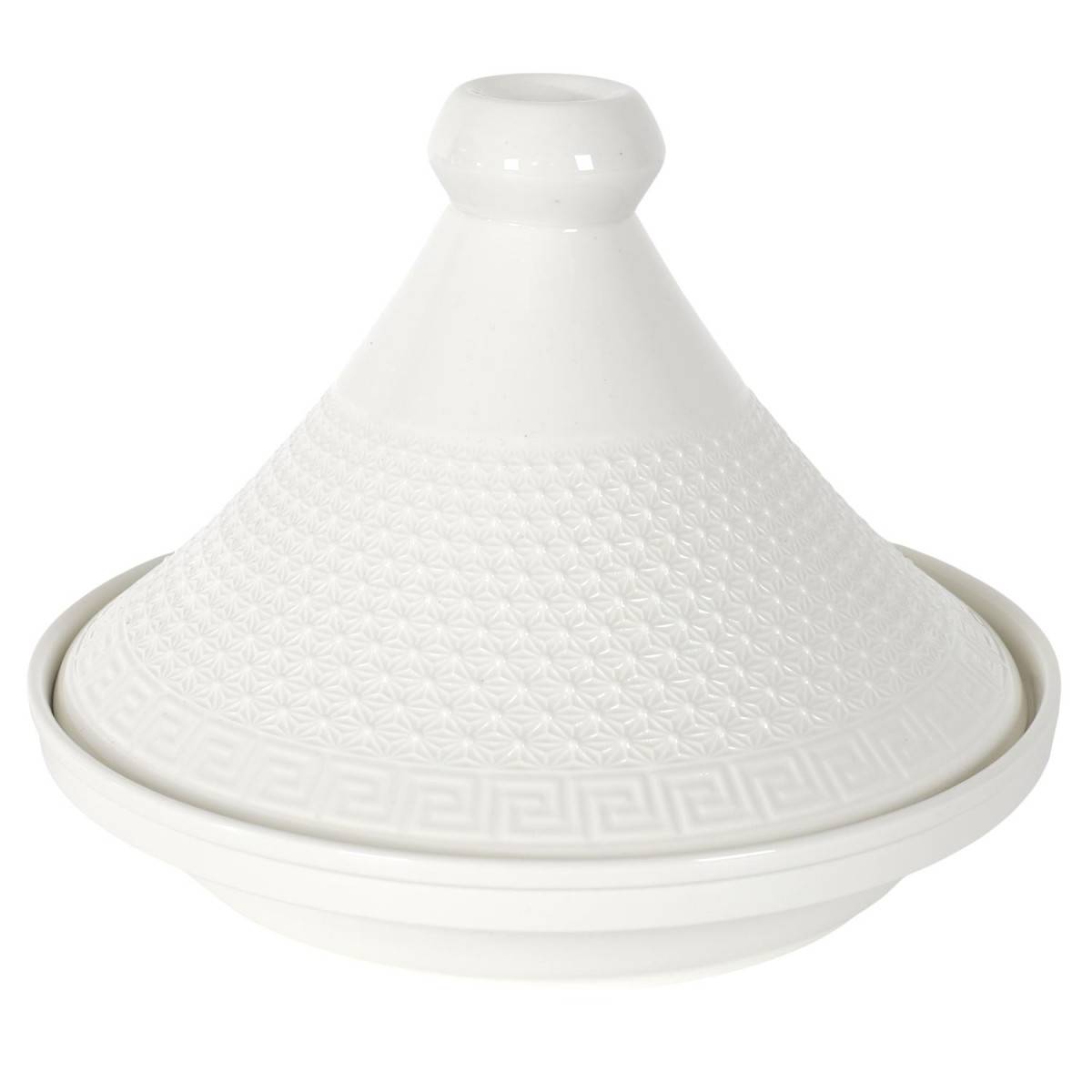 The Home Deco Factory - Plat à Tajine en Porcelaine "Clélia" 25cm Blanc - Image 1
