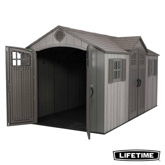 Lifetime - Abri de jardin résine double entree 4.57 x 2.44 m LIFETIME #60318 - Image 2