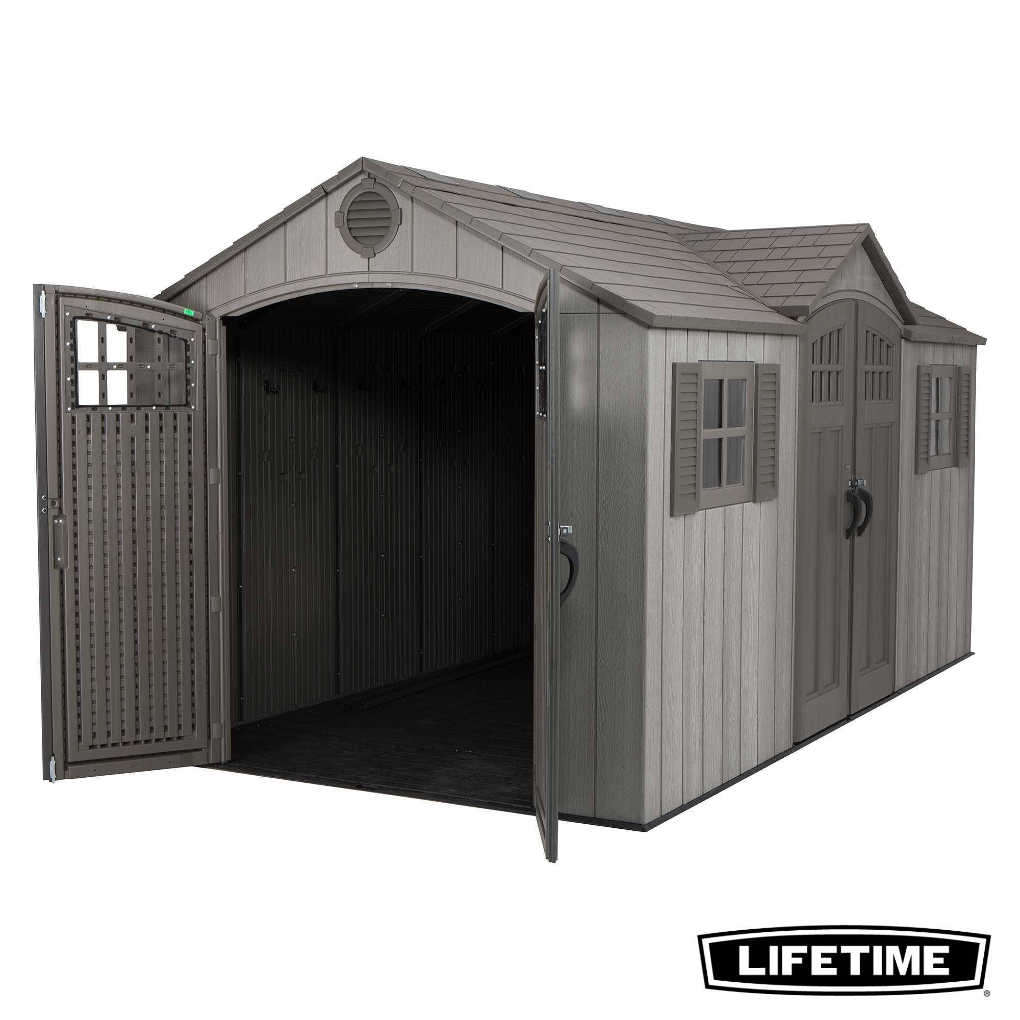 Lifetime - Abri de jardin résine double entree 4.57 x 2.44 m LIFETIME #60318 - Image 2