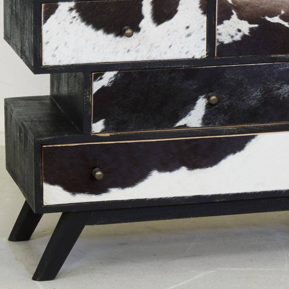 Aubry Gaspard - Grande commode Zigzag Vache noire - Image 4