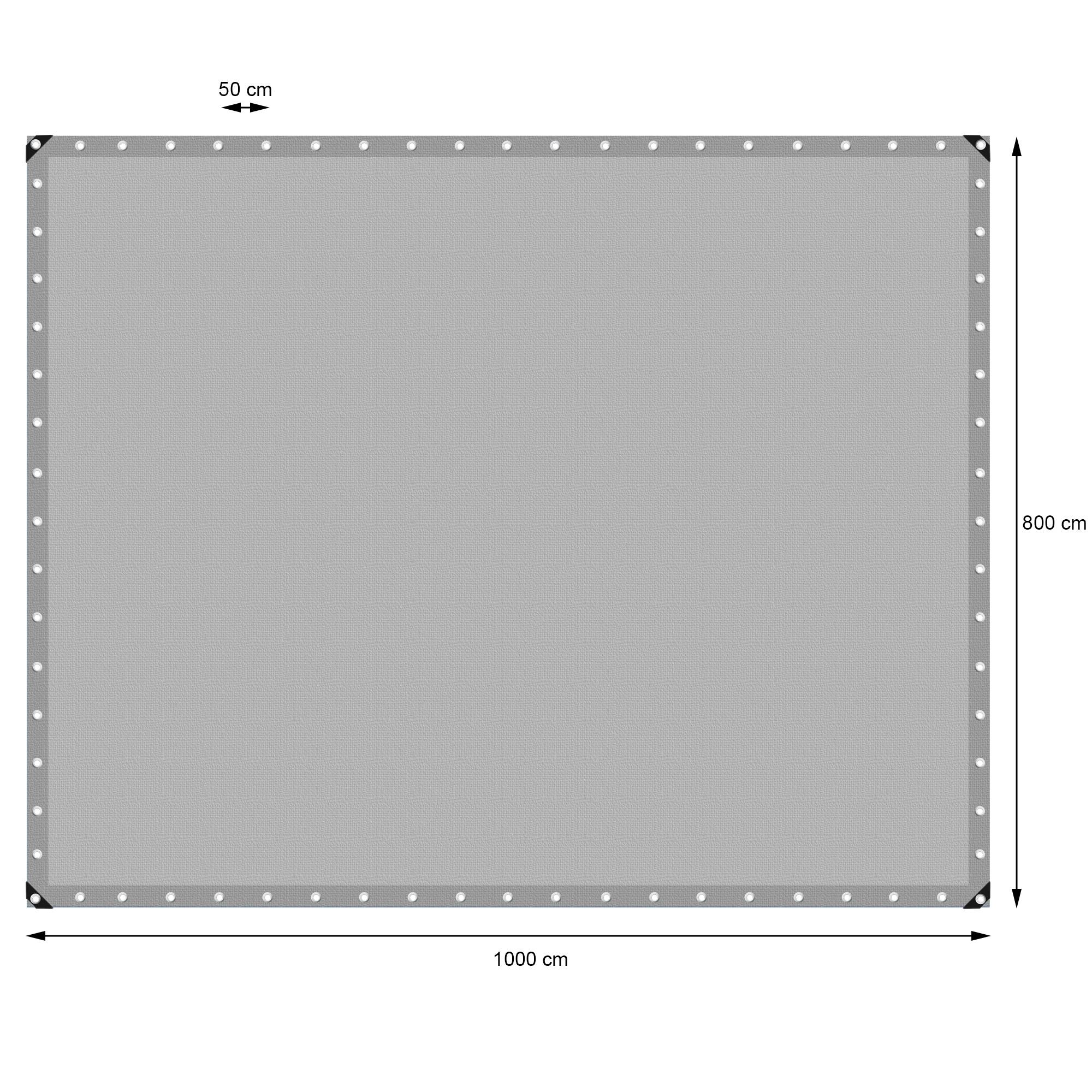 Ecd-Germany - Bâche de Protection Imperméable à l'Eau avec Oeillets - 8x10m 80m² 180g/m²- Polyéthylène PE Gris- Résistant à la Moisissure - Image 5