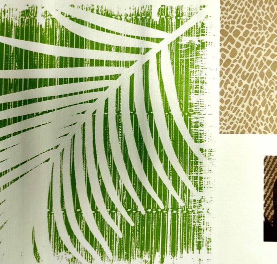 Nappe Composition PVC Base Polyester Anti-taches Palmier Vert Taille 140X250 CM - Image 2