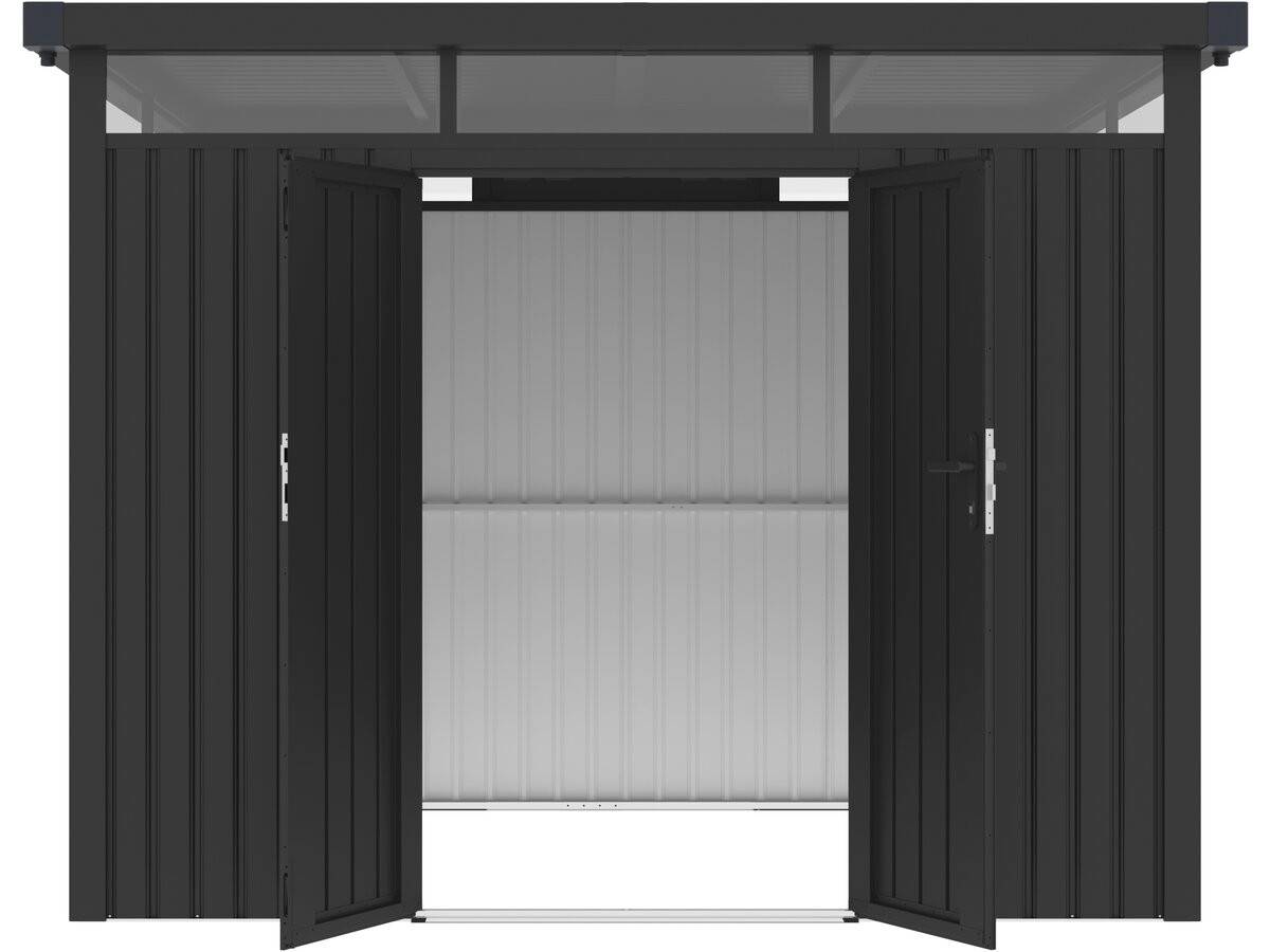 Habitat Et Jardin - Abri De Jardin Métal Premium Avec Toit Plat Et Porte Battante "lexinton" - 6,76 M² - Gris -habitat Et Jardin - Image 4