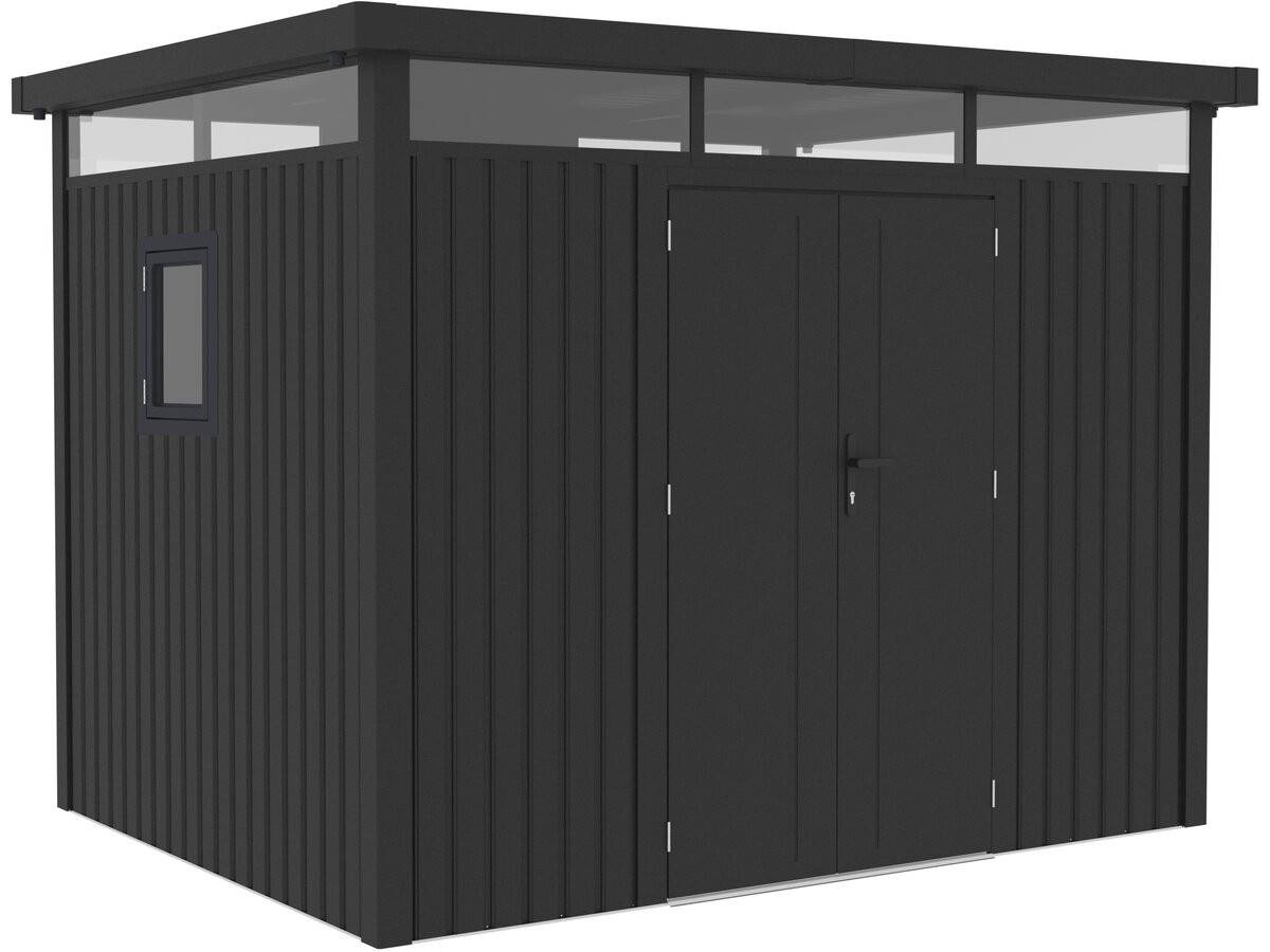 Habitat Et Jardin - Abri De Jardin Métal Premium Avec Toit Plat Et Porte Battante "lexinton" - 6,76 M² - Gris -habitat Et Jardin
