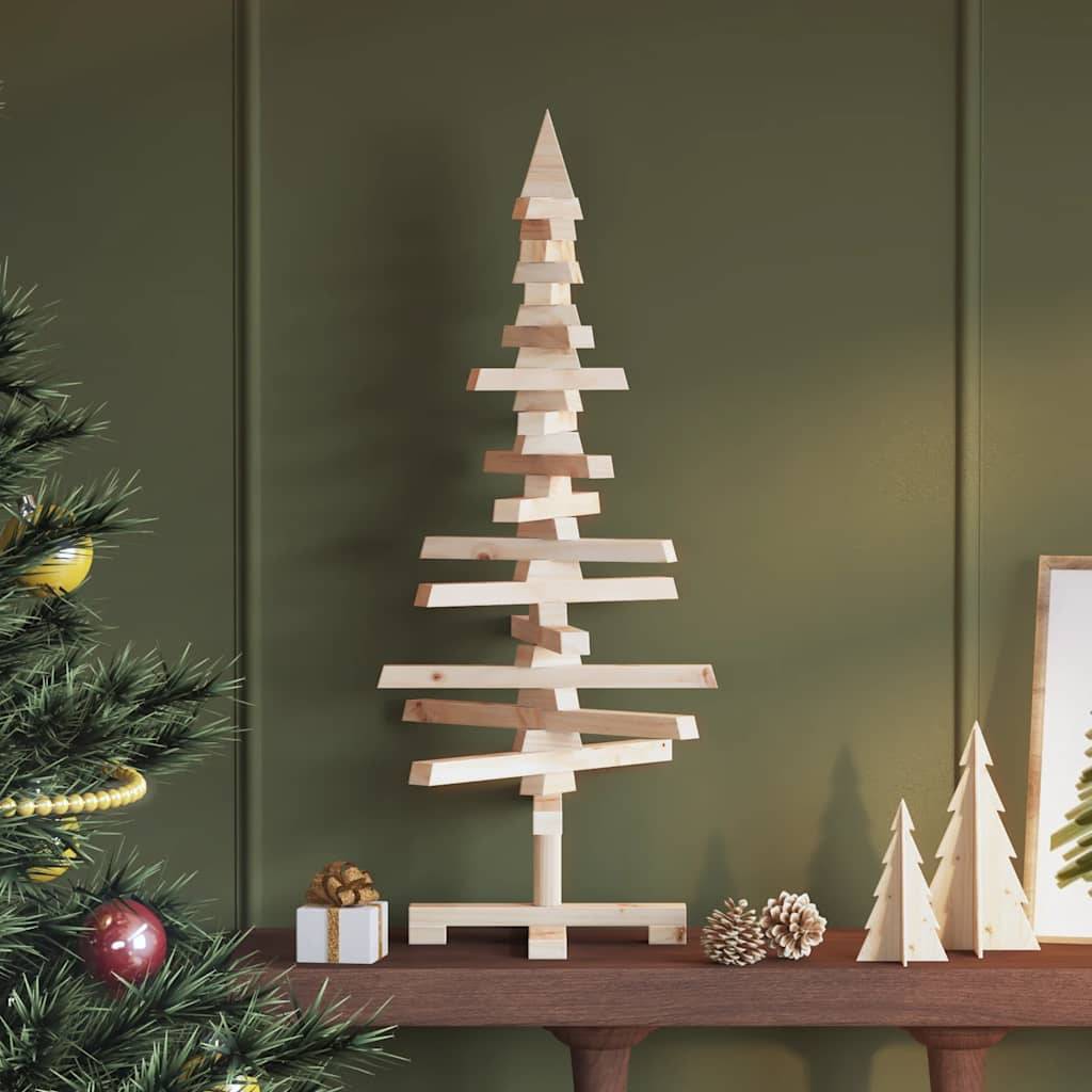 Sapin de Noël en bois de pin décoratif style scandinave pour intérieur 90 cm – ComfortXL Outdoor Living - Image 1
