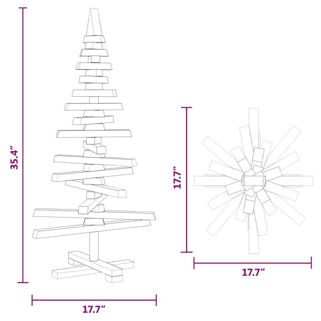 Sapin de Noël en bois de pin décoratif style scandinave pour intérieur 90 cm – ComfortXL Outdoor Living - Image 10