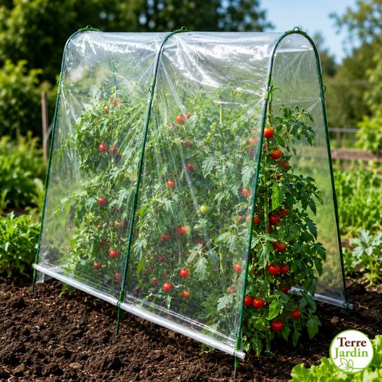 Serre à tomates avec bâche - Image 5
