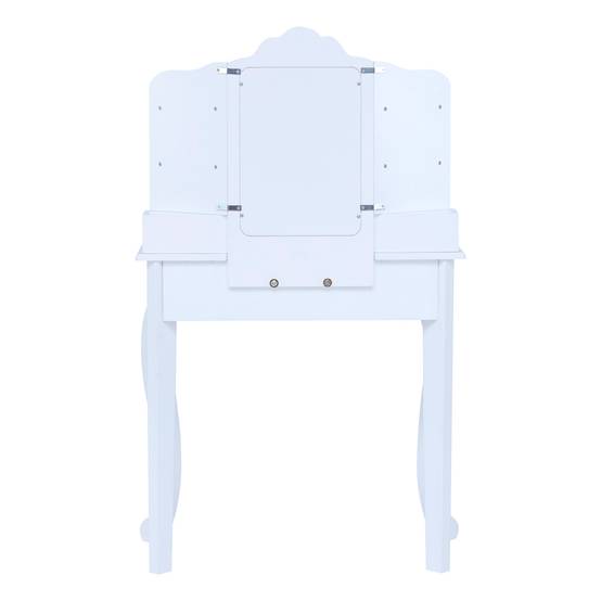 Coiffeuse enfant en effet bois blanc avec miroir Teamson Kids - Image 6