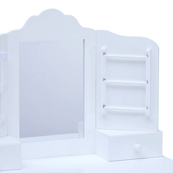 Coiffeuse enfant en effet bois blanc avec miroir Teamson Kids - Image 7
