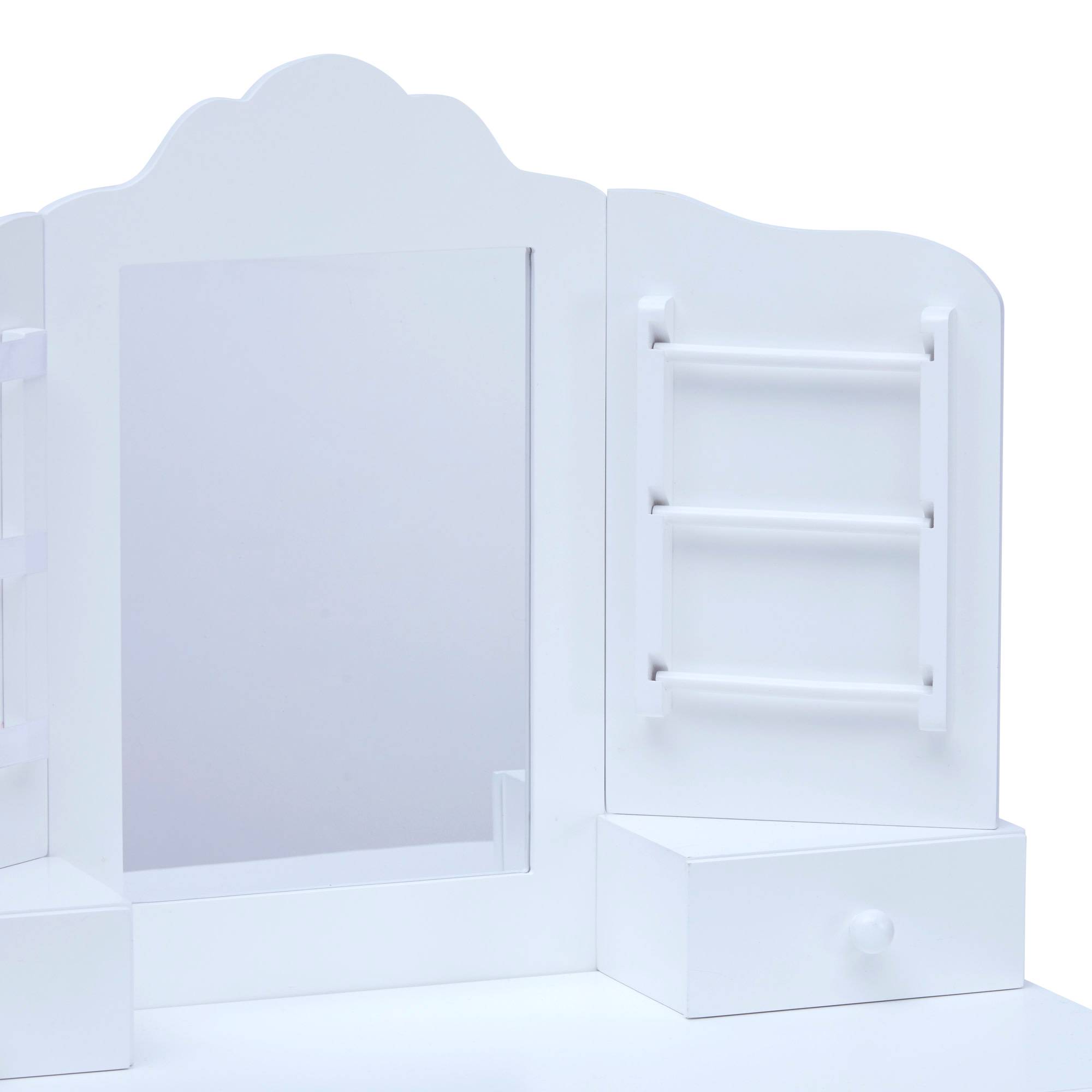 Coiffeuse enfant en effet bois blanc avec miroir Teamson Kids - Image 7