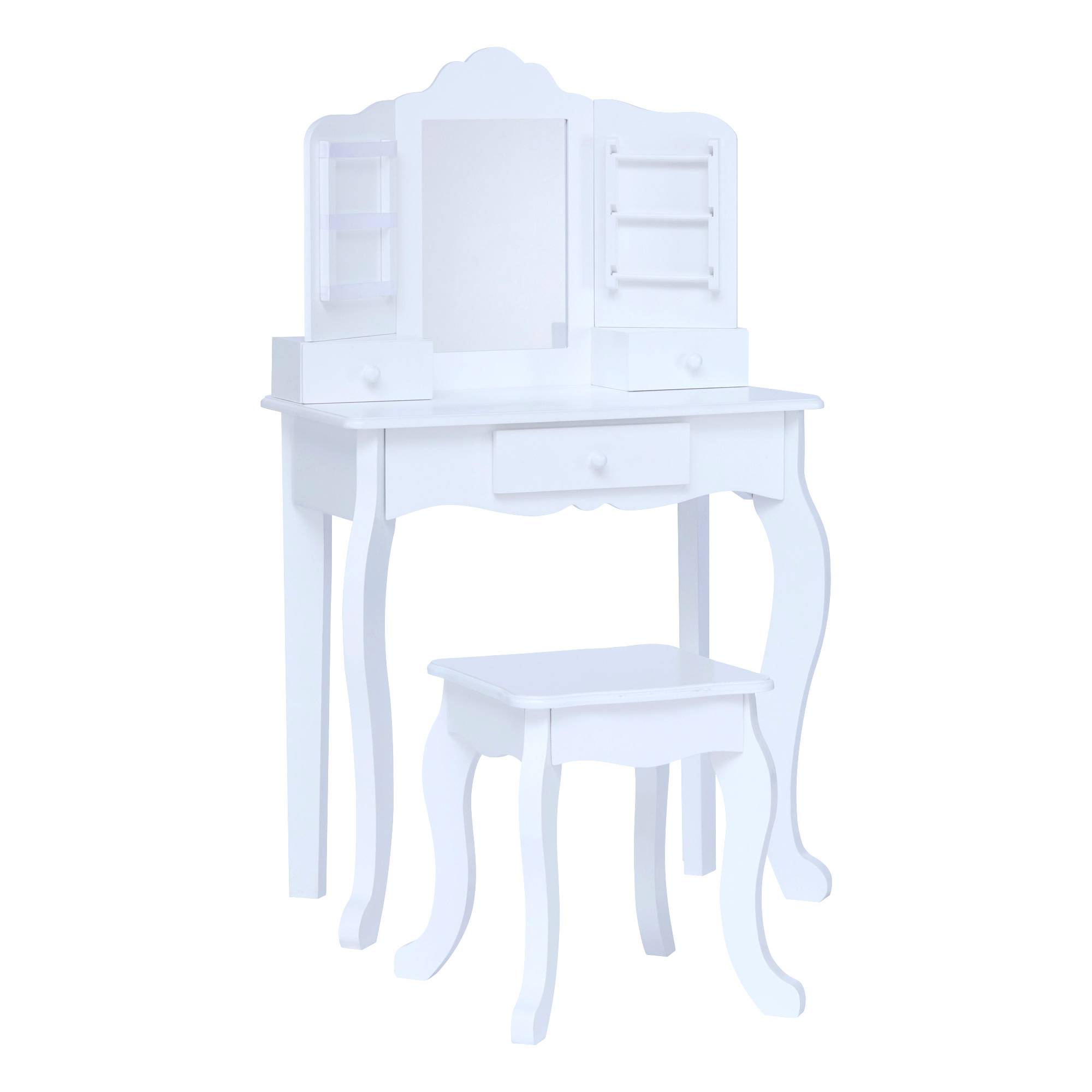 Coiffeuse enfant en effet bois blanc avec miroir Teamson Kids - Image 5
