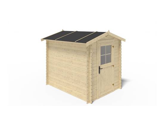 Altanka - Abri de jardin en bois - 4.75m2 - 1.9x2.5m - Ep. 28mm - Couleur: naturel - DOM594 - ALTANKA - Image 7