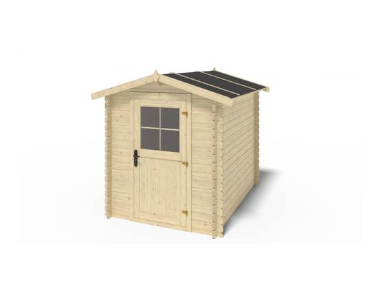 Altanka - Abri de jardin en bois - 4.75m2 - 1.9x2.5m - Ep. 28mm - Couleur: naturel - DOM594 - ALTANKA - Image 2