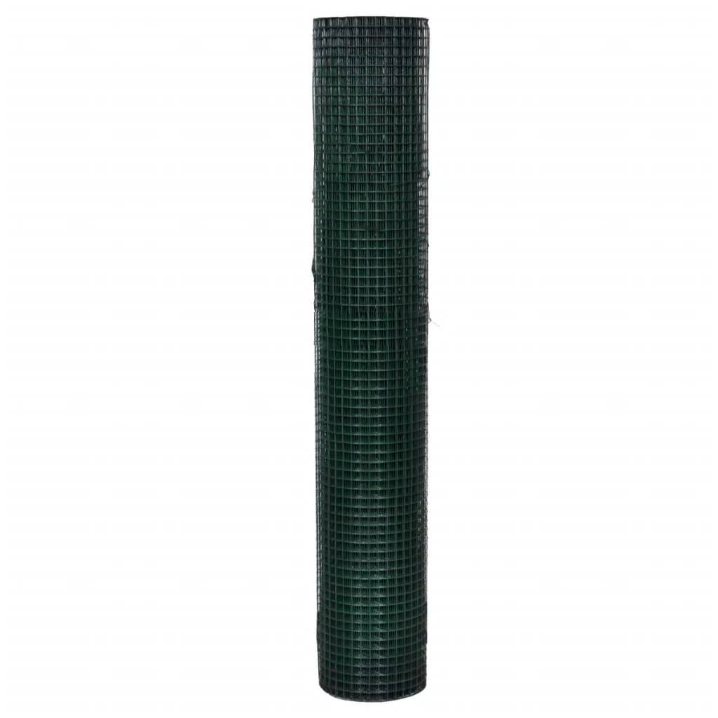 ComfortXL - Clôture Grillage Poulailler Acier Enrobé 10x1m Maille 25mm Vert - ComfortXL Outdoor Living - Image 2