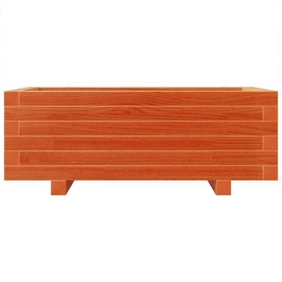 Jardinière bois de pin massif cire marron 70 x 40 x 26,5 cm - PANGIVO - Image 5