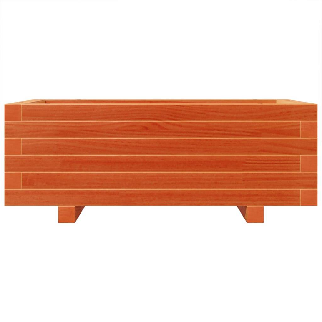 Jardinière bois de pin massif cire marron 70 x 40 x 26,5 cm - PANGIVO - Image 5