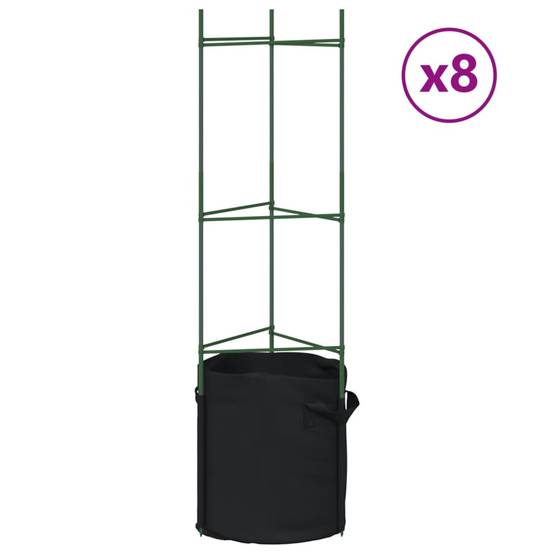 Kit Tuteurs Tomates en Acier avec 8 Sacs de Culture pour Plantation Facile Balcon Vert 116 cm – ComfortXL Outdoor Living - Image 2