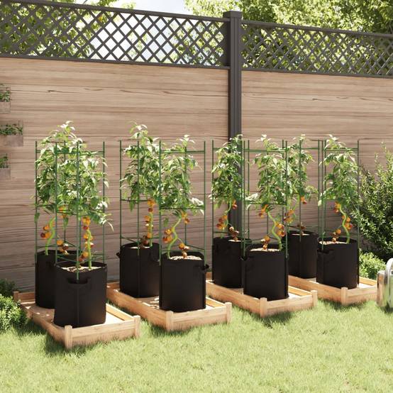 Kit Tuteurs Tomates en Acier avec 8 Sacs de Culture pour Plantation Facile Balcon Vert 116 cm – ComfortXL Outdoor Living - Image 3