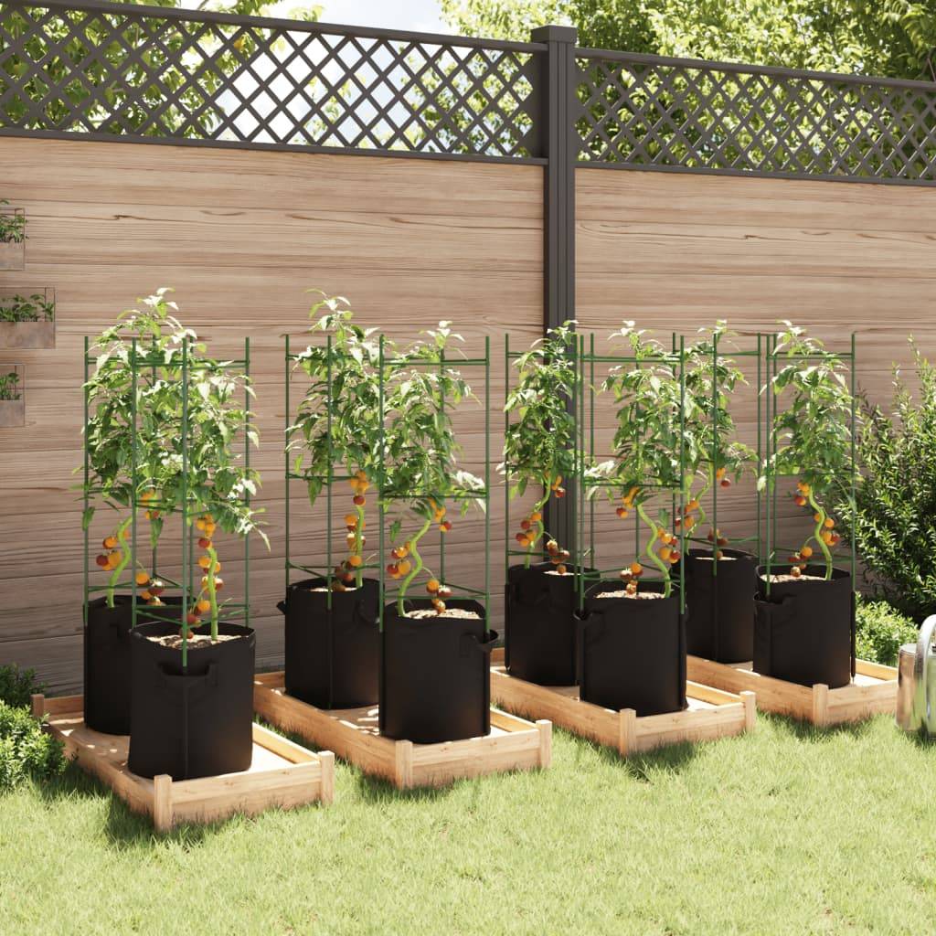 Kit Tuteurs Tomates en Acier avec 8 Sacs de Culture pour Plantation Facile Balcon Vert 116 cm – ComfortXL Outdoor Living - Image 3