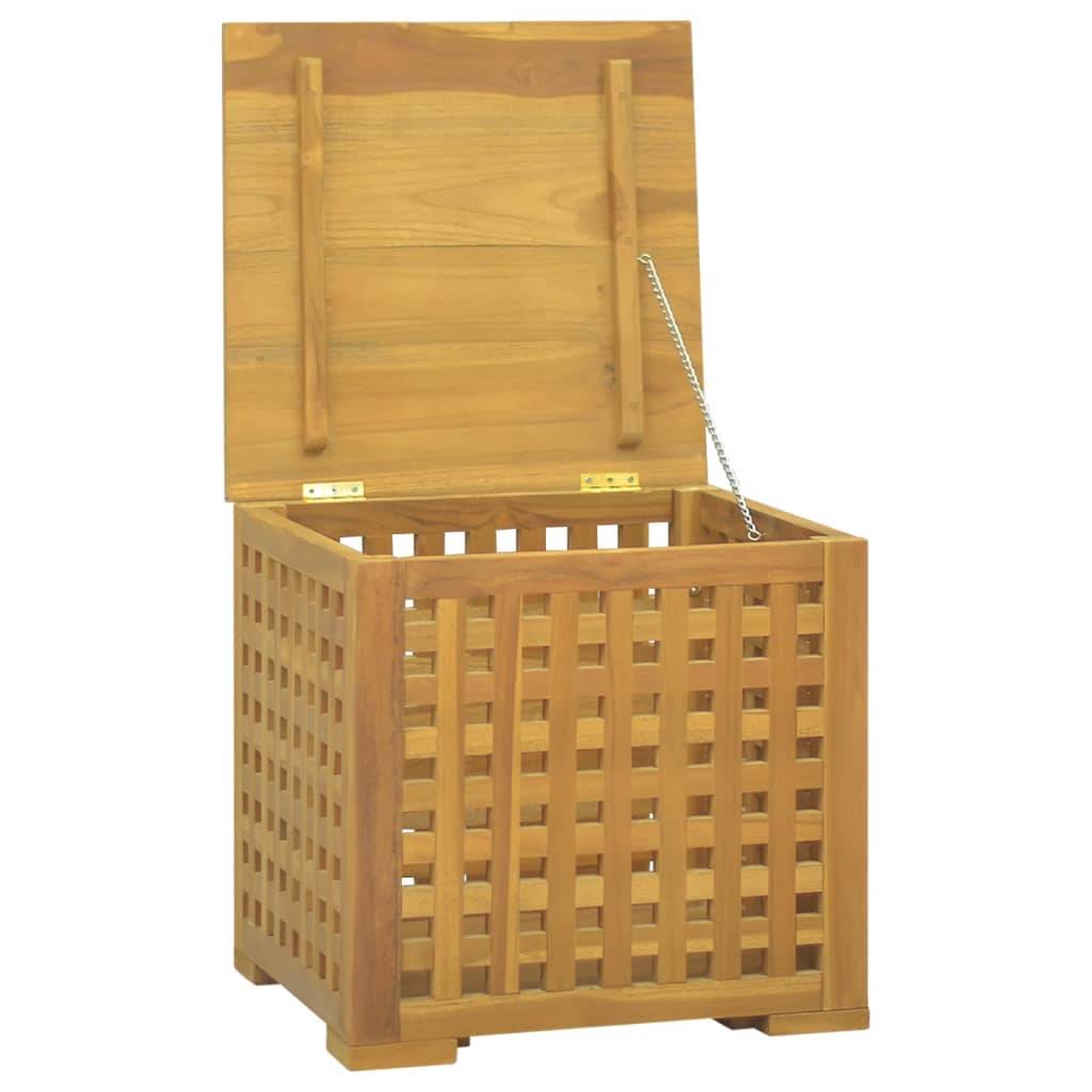 Boîte à corde bois de teck naturel 40 x 40 x 40 cm - PANGIVO - Image 3