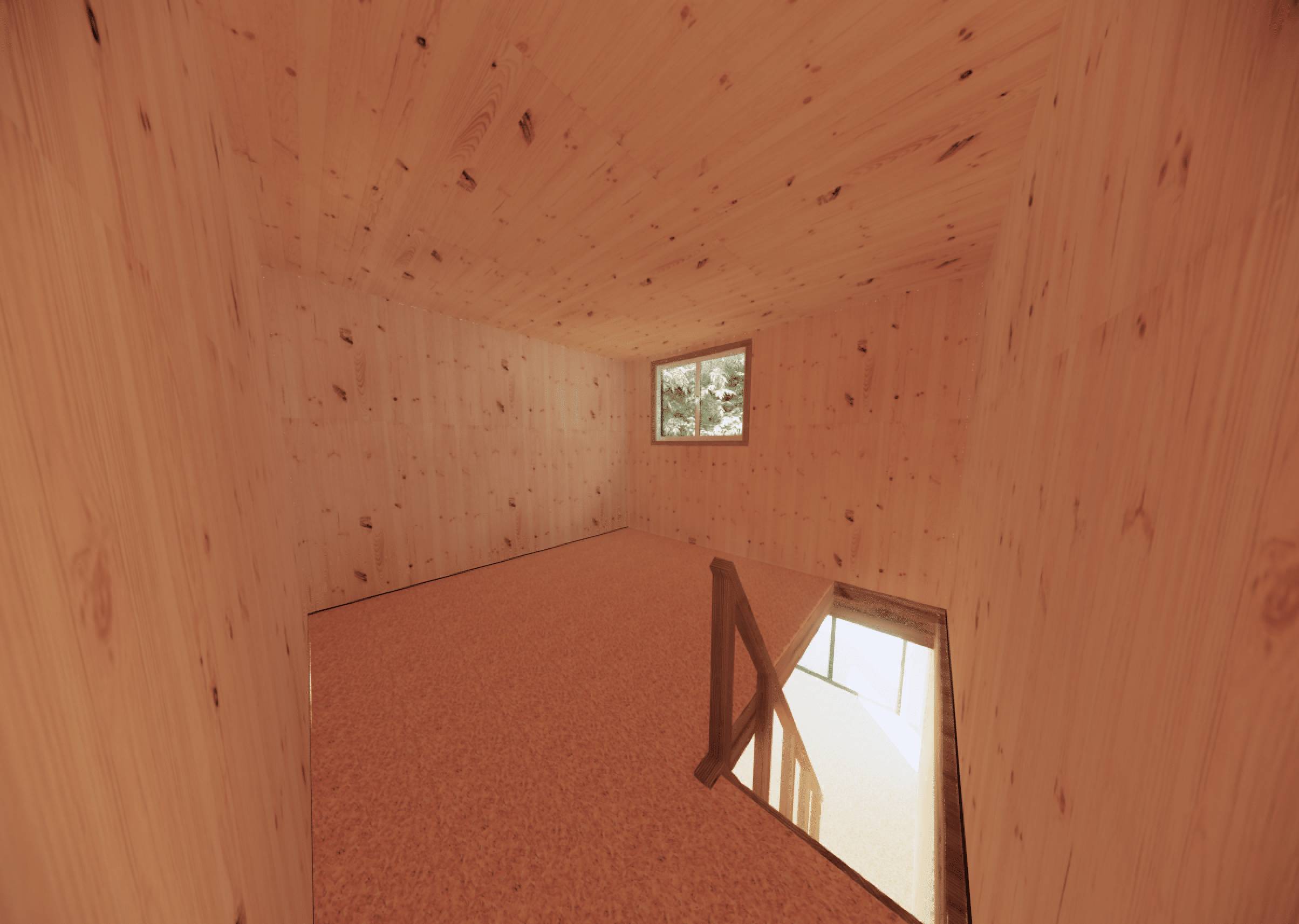 Studio de jardin bien isolé en bois 5,5 x 3,5 x 2,7 m / isolation RE2020 avec mezzanine et terrasse - Image 6