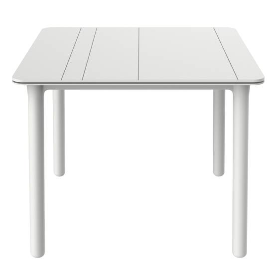 Table carrée extérieure 90x90 blanc - blanc NOA garbar - Image 1